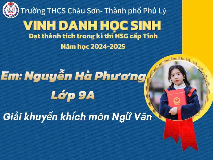 Vinh danh các bạn học sinh đạt thành tích trong kỳ thi HSG cấp tỉnh