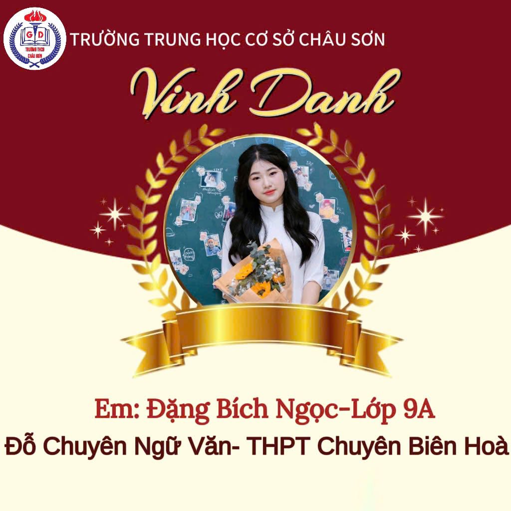 Vinh danh các bạn đạt thành tích xuất sắc đỗ Chuyên năm học 2024-2025